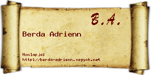 Berda Adrienn névjegykártya