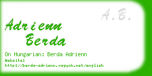 adrienn berda business card